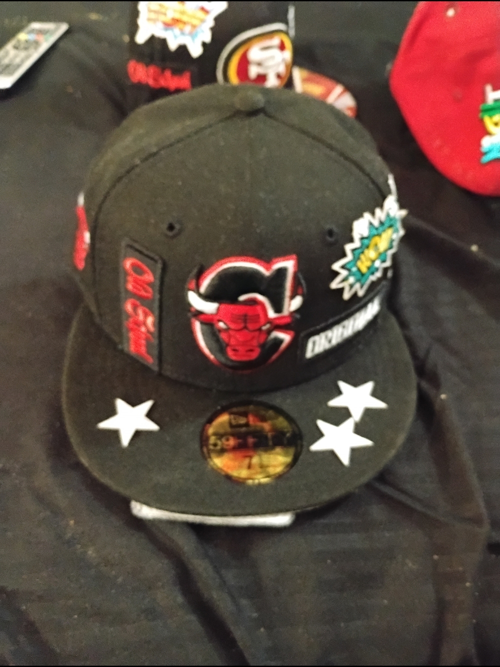 Custom Made By Professional Hat Puller!! Chicago Bulls 7 1/2
